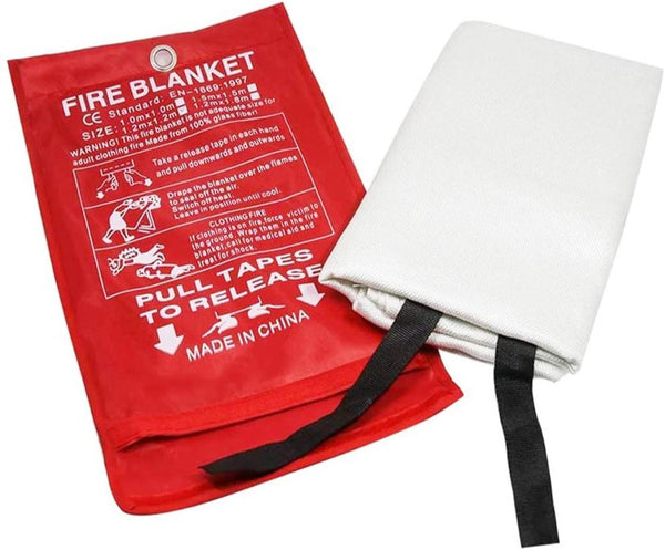 Easy To Use Fire Extinguisher Blanket For Kitchen, Bedroom, Office and Home Use - Extinguishes Fire in Seconds