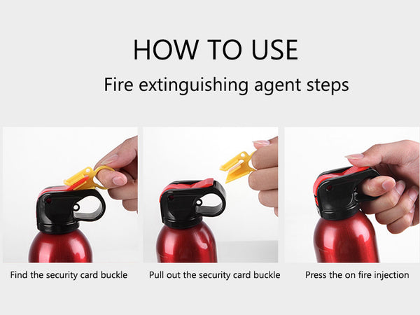 Portable Fire Spray Extinguisher 520mL with ABC Dry Powder for Kitchen, Bedroom, Car, and Other Home Use