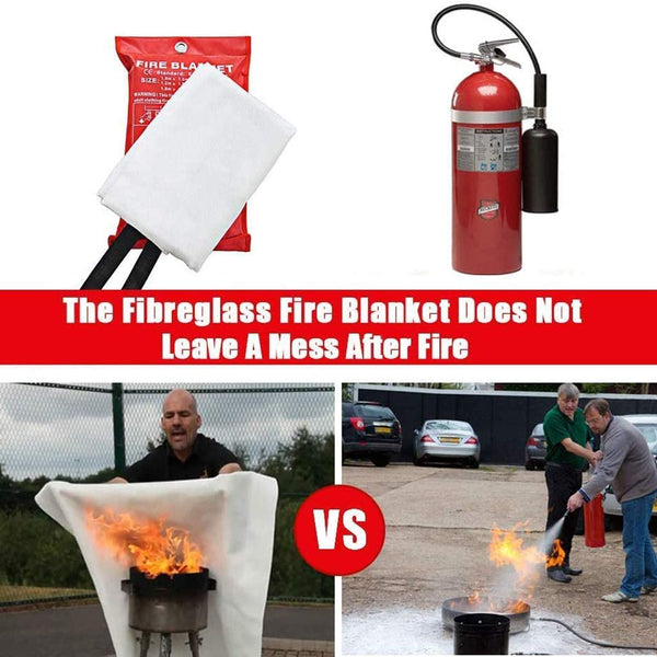 Easy To Use Fire Extinguisher Blanket For Kitchen, Bedroom, Office and Home Use - Extinguishes Fire in Seconds